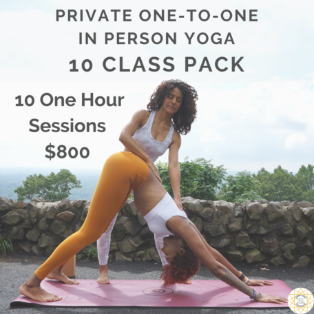 Yoga Private 1to1 In Person 10 Class Pack 2022